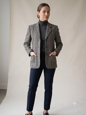 Vintage Harrods Knightsbridge Wool Tweed Blazer Jacket - Kids 12 Women’s XXS-XS